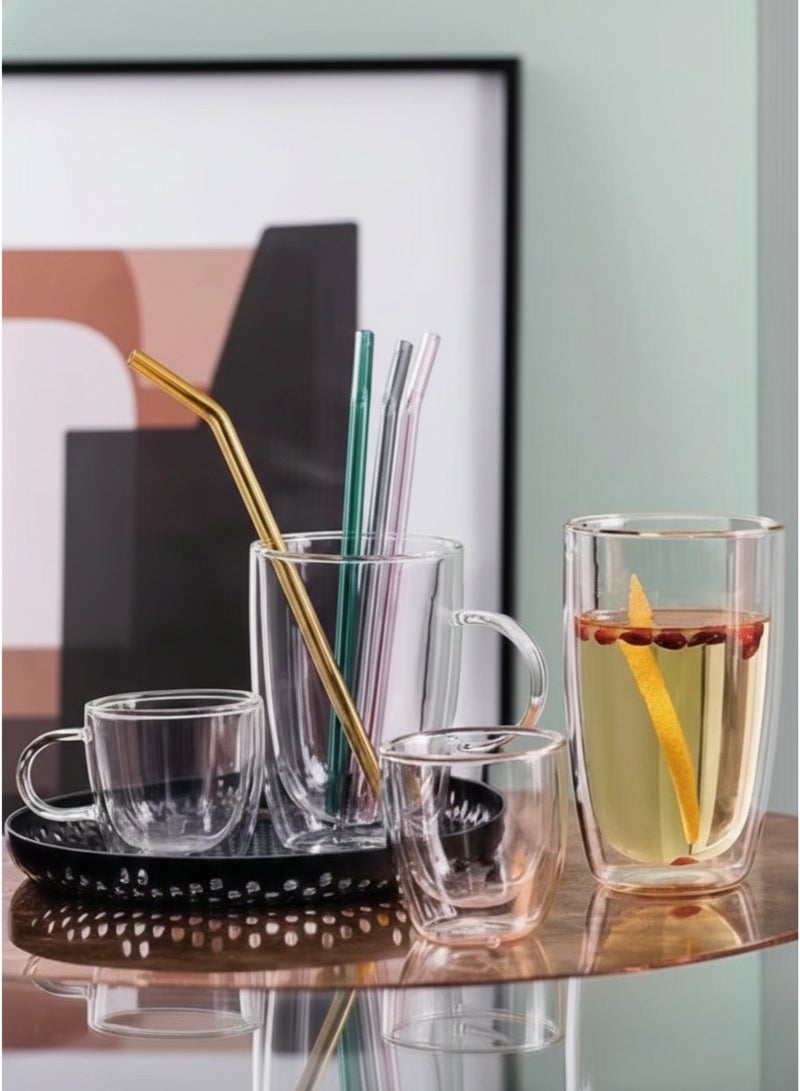 6 Multi-Colored Glass Straws - Image 3